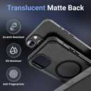 Magnetic for iPhone 13/14 Case,[Screen Protector] [Compatible with MagSafe][Military Grade Drop Protection][Heavy Duty Protection][Shockproof] 2-Layer Durable Bumper Phone Case 6.1"-Black