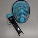 Full Face Snorkel Mask for Adults Teen, Snorkeling Gear with Detachable Camera Mount, Panoramic 180° View, Anti-Fog Anti-Leak Snorkling Set for Man and Women