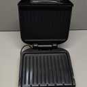 George Foreman 4-Serving Removable Plate Electric Grill and Panini Press, George Tough Non-Stick Coating, Drip Tray Catches Grease, Black