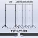 Backdrop Stand Kit - 6 Widths, 10x8.5ft Adjustable Background Stand for Parties & Studio Photography