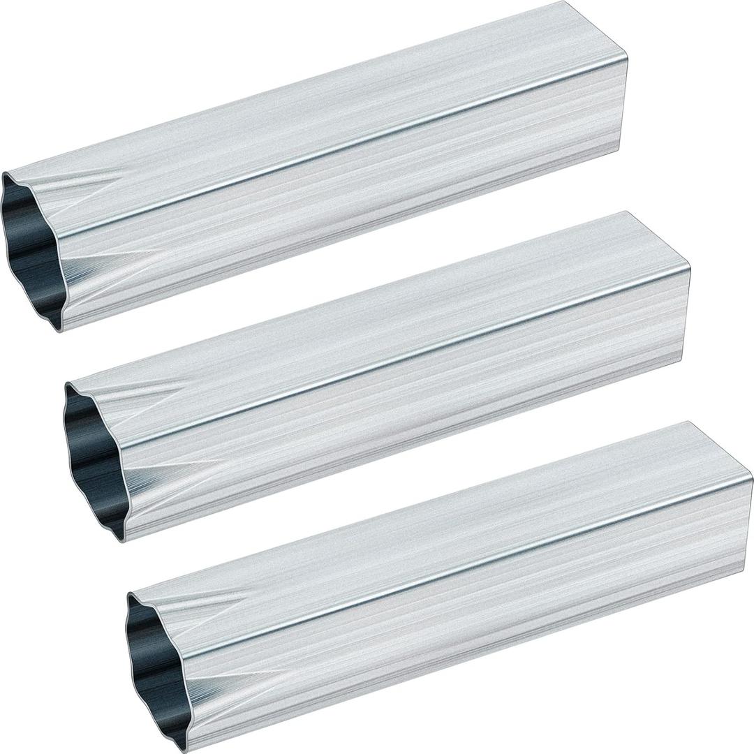 Dunzy 3 Pcs Crimped Style Baseball Ground Anchors for Baseball Bases, Silver