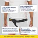 URIEL Right Side Hernia Belts for Men - Inguinal Hernia Belt for Men, Pre and Post Surgery Truss, Size Large, Black (39.8-44.5 Inches)