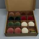 15 Pcs Velvet Christmas Ball Ornaments 3.15 Inch Flocked Christmas Tree Decorations with 10 Yards Velvet Ribbon Red Green Brown Pink Cream Shatterproof Xmas Baubles for Tree Holiday Decor (Retro Color)