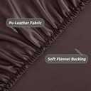 LURKA Rectangle PU Leather Table Cover/Tablecloth with Elastic Fitted Edge  Waterproof, Oil-Proof, Scratch-Resistant, Wipeable Protector for Dining, Kitchen, Outdoor Picnic, Party (Coffee, 6FT) (72" x 30" (Rectangular))