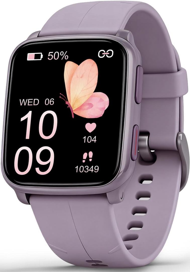 MorePro Fitness Tracker with 24/7 Heart Rate & Blood Pressure Monitor, Blood Oxygen & Sleep Tracker, Smart Watch with Step Calorie Counter, IP68 Waterproof Activity Tracker for Women Men Android iOS (Orchid Purple)