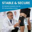 Galvaran Knee Brace with Side Stabilizers for Meniscal Tear Knee Pain ACL MCL Arthritis Injuries Recovery, Breathable Adjustable Knee Support for Men and Women, Small