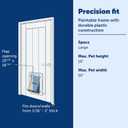 PetSafe NEVER RUST Dog and Cat Door, Large, For Pets Up To 100 lb, Paintable, Easy DIY Installation, Closing Panel Included, Install in Interior and Exterior Doors or Walls, Durable, Adjustable Flap