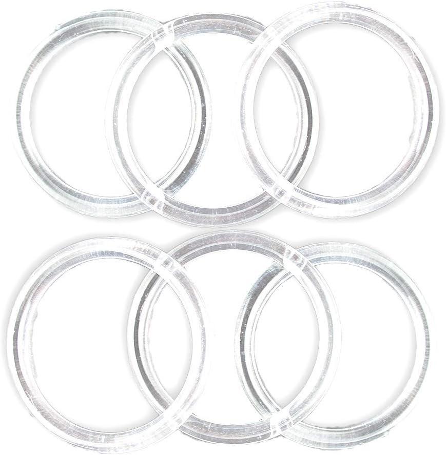 1.75 inch Clear Plastic Acrylic Mini Craft Rings 1/4 inch Thick 24 Pieces