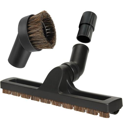 32mm 1 1/4 inches Vacuum Attachment & Brushes for Shark Vacuum Brush - 360° Swivel 12” Wide Hardwood Brush & Adapter Vacuum Floor Brush with Horse Hair Attachments for Shark Vacuums