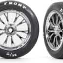 Traxxas 9474R Tires & Wheels, Assembled, Glued (Weld Chrome Wheels, Tires, Foam Inserts) (Front) (2)