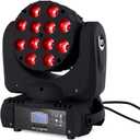 LED Moving Head Light Beam Wash DJ Stage Light12x12W RGBE 4in1 Color 9/16 DMX Channels for DJ Disco Lights LED Bar Strobe Lights