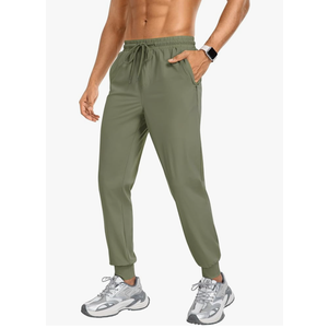DOWMQ Men's Sweatpants Athletic Pants Joggers with Zipper Pockets Lightweight Quick Dry Workout Track Pants for Gym Running