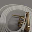 UnFader Pack 3 Women Belts for Jeans Pants, Fashion Gold Buckle Leather Belts (XL for waist size 40"-45", 1-black+brown+white)