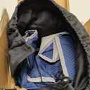 FAIR WIND Padded Camping Chair 500LBS Capacity Heavy Duty Oversized Folding Chair for Heavy People Portable Lawn Chair with Adjustable Lumbar Support, Cooler Bag & Cup Holder for Outdoor, Beach (Single Pack, Blue)