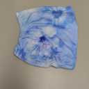 Women's Y2K Floral Strapless Tube Top Sleeveless Slim Fit Bandeau Crop Tops (Blue and White)