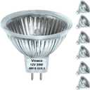 Vinaco 6 Pack MR16 Halogen Bulb 20W 12V, 2800K Warm White, Dimmable, GU5.3 Base, 300 Lumens, 3000 Hour Life, Indoor/Outdoor