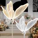 3-Color Butterfly Floor Lamp - Adjustable Wedding/Home LED Lighting, Ceiling Hanging & Standing Dual Use Decorative Lamp, 2 Pack 60cm(23.6") Elegant Butterfly Shape Floor Light