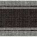 Artoid Mode Black Absorbent Rectangle Non-Skid Doormat, Home Mats Non Slip Washable Natural Rubber Back Door Mat Floor Mat for 17x47 Inch