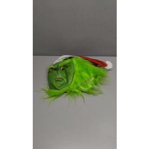 Adults Mask Christmas Santa Elf Costumes Face Masks with Hat Xmas Cosplay Props for Men Women (One Size, Green)