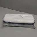 ivoler Carry Case for Playstation Portal Remote Player for PS 5 Console holds accessories, Portable Hard Shell Pouch Anti-Drop Travel Bag with Protective Storage Mesh Pocket, White+Blue