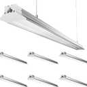 Linkable LED Shop Lights 4FT 6 Pack 50W 6500K Hanging 7000LM, 48 inchs