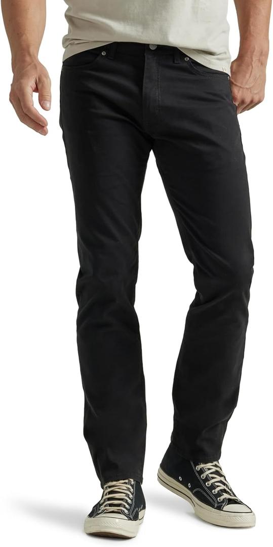 Lee Men's Extreme Motion Slim Straight Jean (34W x 30L, Black)