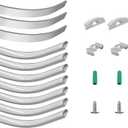 10-Pack Bendable LED Channel, 3.3ft/1M Flexible Aluminum LED Strip Channel with Frosted White Diffuser Cover, Recessed Mount LED Light Track for 12.5mm Wide Tape Light, Curved Wall, Ceiling, Cabinet