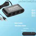 Gamecube Controller Adapter for Nintendo Switch / OLED / Switch 2 Gamecube Adapter, Compatible with PC WII U Switch2, Support 4 Gamecube Controller to Play Supper Smash Bros with 70IN Long Cable