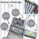 New X-Large Portable Diaper Changing Pad with Strap - Waterproof Foldup Baby Diaper Changing Mat with Zippered Storage - Multifunction Diaper Changing System - Shower Gift