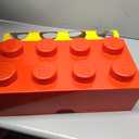 Room Copenhagen, LEGO Brick Box Stackable Storage Containers - Organizational Building Blockss - 19.69 x 9.84 x 7.09 Inches - Brick 8, Bright Red