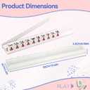 White Mahjong Racks with Magnetic Pushers Set of 4,19.6" Wooden Tile Racks