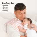 Organic Burp Cloths Baby Boy & Girl - 5-Pack Super Absorbent Cotton Burping Cloths for Babies, Soft & Plush Newborn Spit Up Rags, Infant Towels for Milk Spit Up, Unisex, Large 21" x 10" (Sweet Charm)