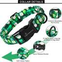 2 x ARING PET St Patrick's Day Dog Collar, Cute Green Clovers Shamrock Fairy Pet Collars with Quick Release Buckle for Puppy Small Medium Large Boy Girl Dogs-S