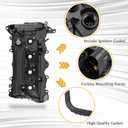 Engine Valve Cover 12310RDFA01 123105A2A01 with Gasket Compatible with 2013-2017 Honda Accord, 2015-2019 CR-V CRV, Fit for L4 2.4L Gas (K24W1).
