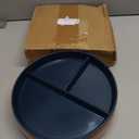 Divided Plates for Adults (8 Packs), Unbreakable Portion Control Plate Sectioned with Dividers, 9 Inch Plastic Food Separator Dinner Plates Lightweight Compartment BPA Free Reusable Microwave Safe