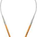 Mdoker Bamboo Circular Knitting Needle Size 6 16 Inch Circular Knitting Needles for Handmade Knitting DIY and Any Weaven Yarn Projects (US Size 6, 4mm)