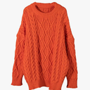 Women's Pullovers Oversized Knitted Sweaters Tops, L