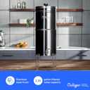 Culligan MaxClear 2.25 Gallon Gravity Water Filter System, Removes Microplastics, PFAS & Lead, NSF/ANSI Certified, Brushed Stainless-Steel Countertop Filter with 1 Ceramic Filter