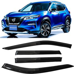 Window Visors Rain Guards for Nissan Rogue S SV SL 2021-2025, Tape-on Window Wind Deflectors Vent Shades for 21-25 Rogue