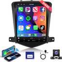 2+64G Android Car Stereo for Chevrolet Cruze J300 2009 2010 2011 2012 2013 2014 Wireless Carplay Android Auto, 9.7'' Touchscreen Car Radio Bluetooth GPS WiFi Mirror Link FM/RDS EQ Backup Camera SWC