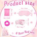 Fanfanwin 36 Pcs Sleepover Party Supplies for Girl Spa Slumber Birthday Favors Throw Blanket Pillow Eye Mask Headband Scrunchies (Solid Color,30 Pink,6 Hot Pink)