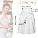 White Waist Apron with 2 Pockets, Vintage Adjustable Ruffle Apron, Adjustable Half Waitress Aprons with Long Ties and Pockets for Party Cooking Kitchen Coffee Shop