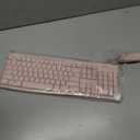 Logitech MK270 Wireless Keyboard and Mouse Combo for Windows, 2.4 GHz, 8 Multimedia Keys, PC, Laptop, Wireless Keyboard Compact Mouse Combo - Rose