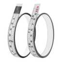 2 Packs 1/2-Inch Self-Adhesive Measuring Tape, 78 Inch or 200cm Peel and Stick Tape Measure, Imperial and Metric Scales, Left-Right Reading Ruler Tape for Workbench, Table Saw, Drafting Table, White