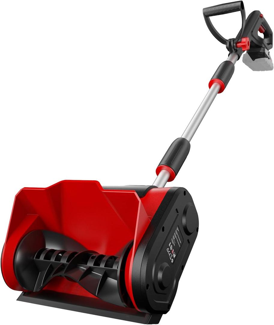 Cordless Snow Shovel Compatible with Milwaukee 18V Battery, 12" Electric Snow Blower with 20FT Max Throw & Adjustable Handle & Safety Switch, Snow Thrower for Driveway, Deck, Patio, Steps (Tool Only)