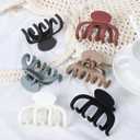 2 x Hair Clips for Women 3.5 Inch Medium Hair Claw Clips for Girls Thin Thick Hair Matte Banana Jaw Clips Hair Accessories for Women (Basic)