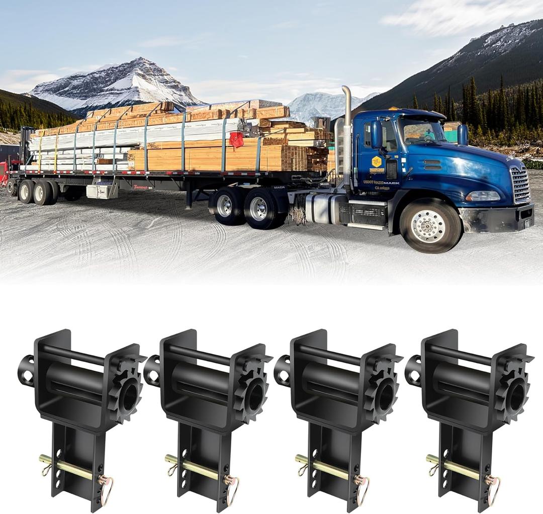 Trailer Stake Pocket Winch, Winch Flatbed Utility Capacity 16200 Lbs and 5400 Lbs Load Limit for Flatbed Trailer Trucks Winches- 4Pack