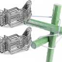 20PCS Galvanized Steel Garden Support Stakes - 4/5 Inch, 20mm, Climbing Vine Trellis Clips for Tomato, Cucumber, Eggplant, Vegetable