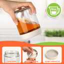 EONJOE 6-Pack 16oz Glass Jars with Lids for Food Storage Meal Prep Airtight