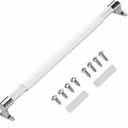 Universal RV Screen Door Cross Bar Handle 21.5" to 32" Adjustable Comfortable Push Grab Rod Support Part Fits Most Campers, Travel Trailers - Aluminum Rod + Zinc Alloy Base